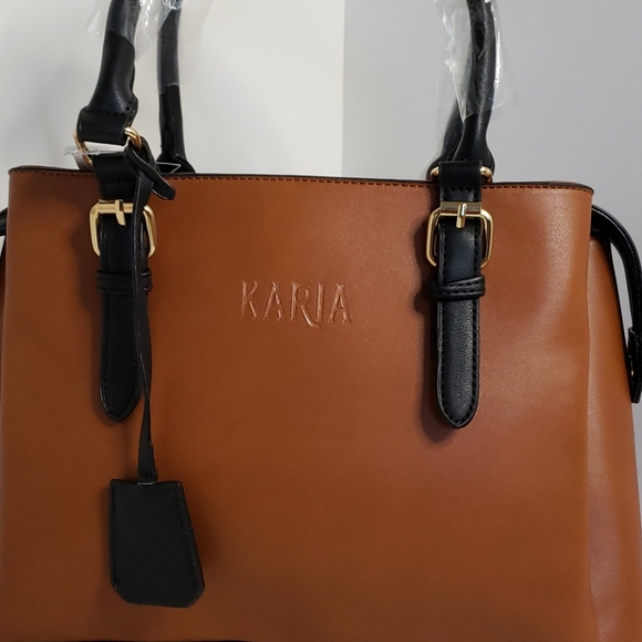 KARIA COLLECTION HANDBAG BOSTON BROWN. - Picture 2 of 16